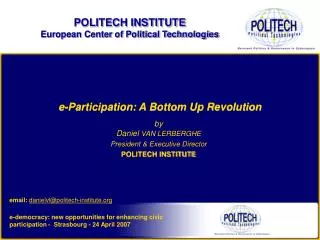 e-Participation: A Bottom Up Revolution