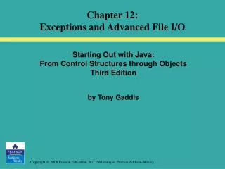 starting out with java from control structures through objects third edition by tony gaddis