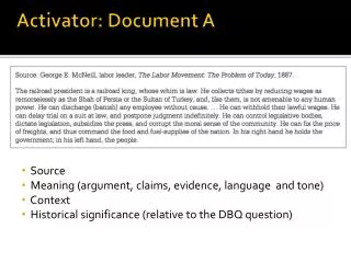 Activator: Document A