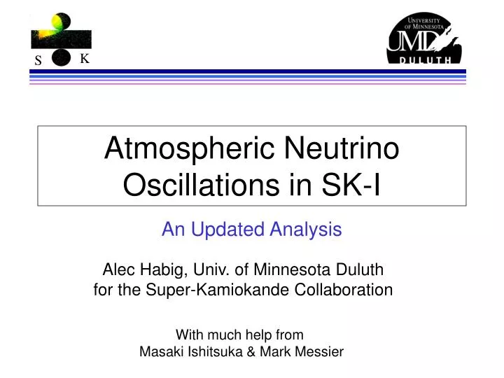 atmospheric neutrino oscillations in sk i