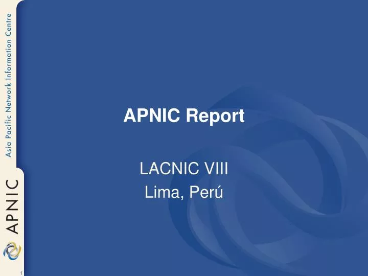 apnic report
