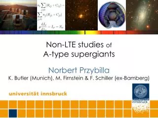 Non-LTE studies of A-type supergiants