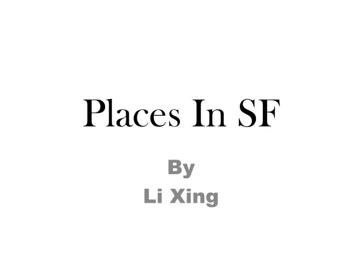 places in sf