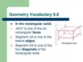 Geometry Vocabulary 9.8