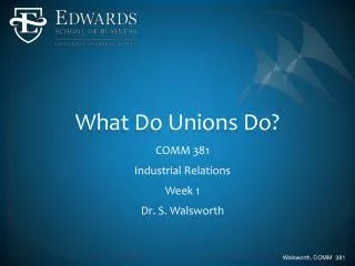 What Do Unions Do?