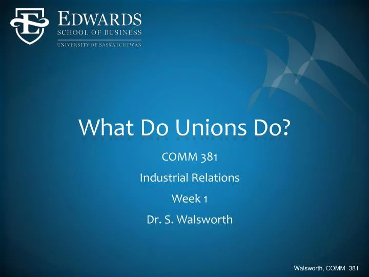 what do unions do