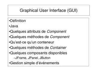 graphical user interface gui