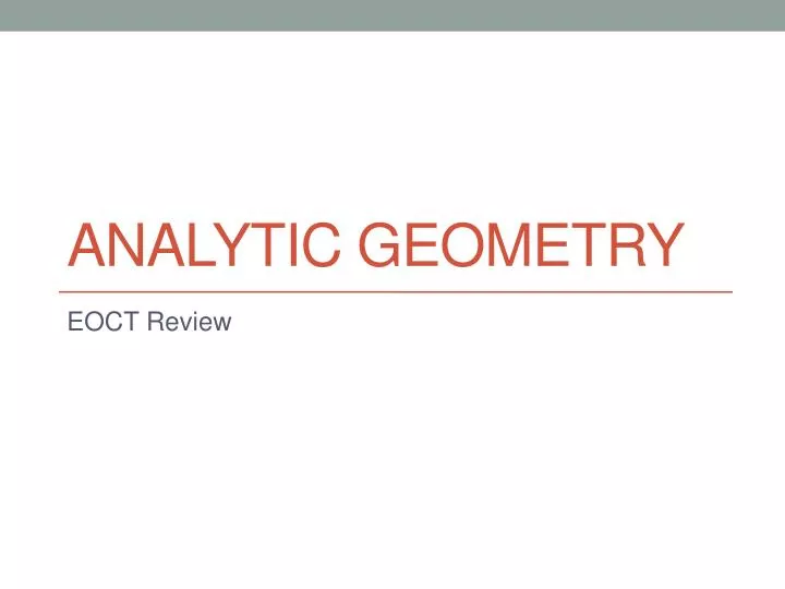 analytic geometry
