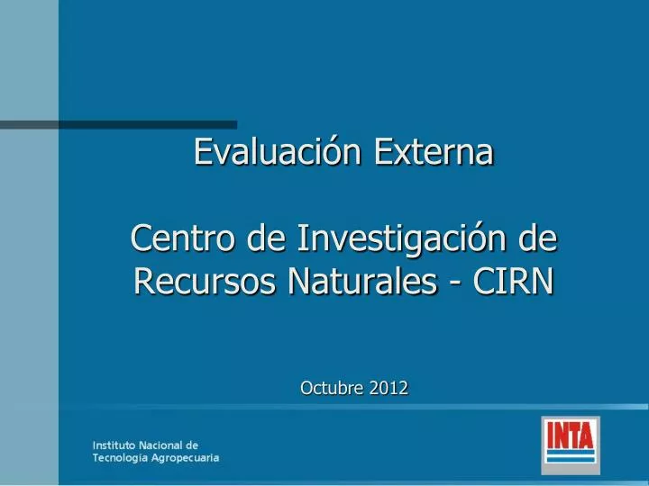 evaluaci n externa centro de investigaci n de recursos naturales cirn