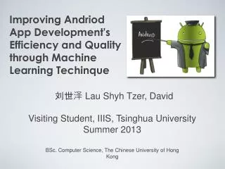 Improving Andriod App Development's Efficiency and Quality through Machine Learning Techinque