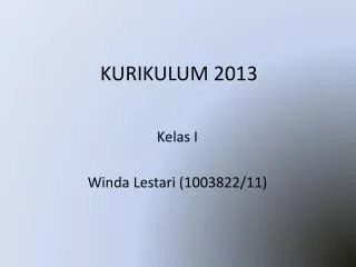 kurikulum 2013