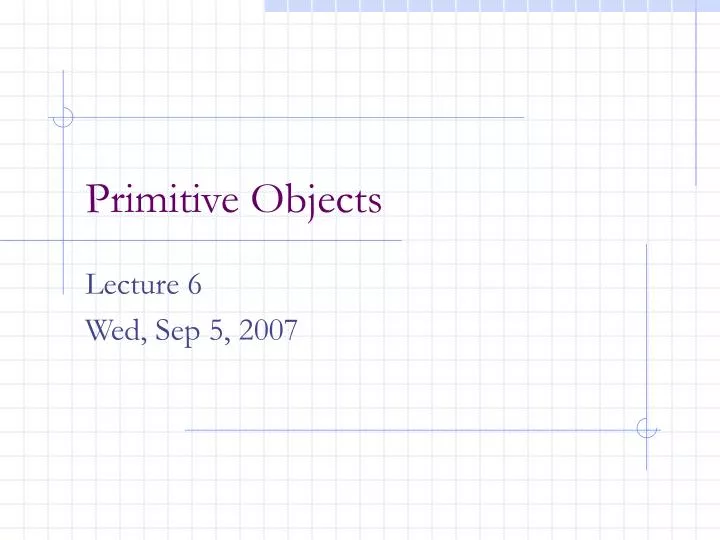 primitive objects