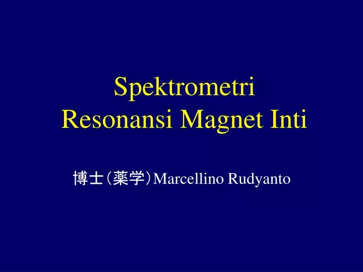 spektrometri resonansi magnet inti