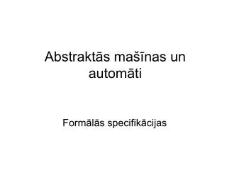 abstrakt s ma nas un autom ti