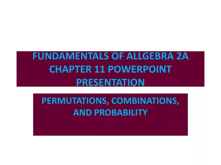 fundamentals of allgebra 2a chapter 11 powerpoint presentation