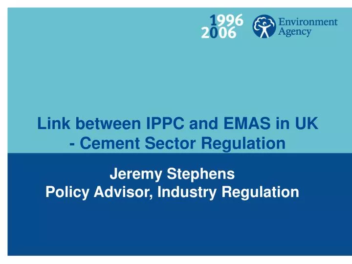 link between ippc and emas in uk cement sector regulation
