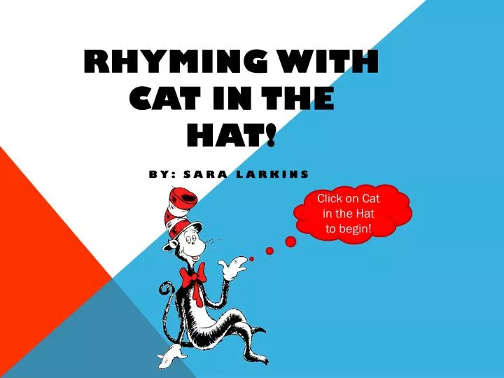 rhyming with cat in the hat