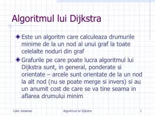 algoritmul lui dijkstra