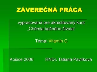 z vere n pr ca