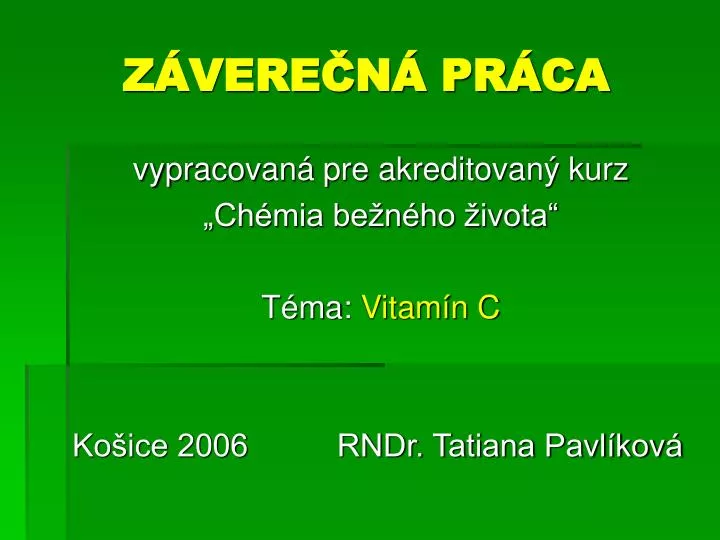 z vere n pr ca