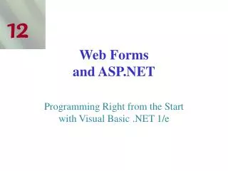 Web Forms and ASP.NET