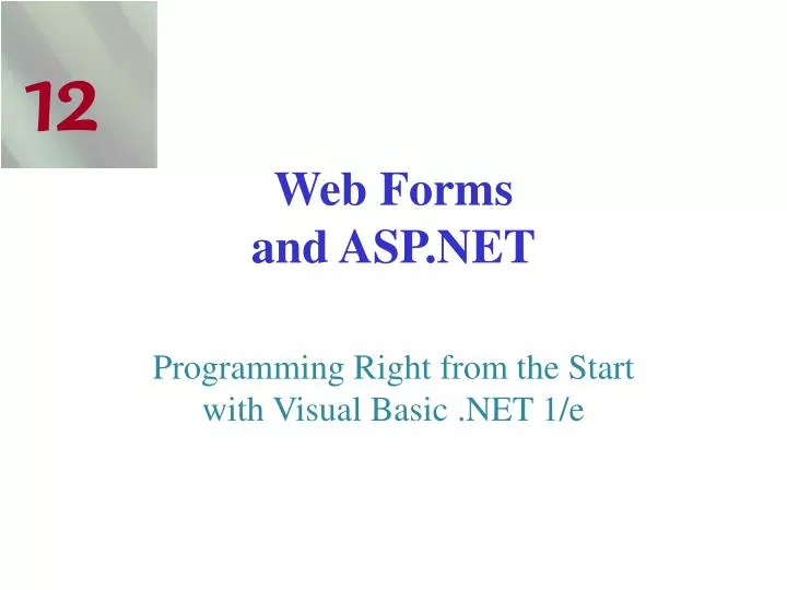 web forms and asp net