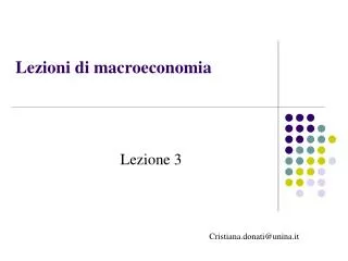 lezioni di macroeconomia