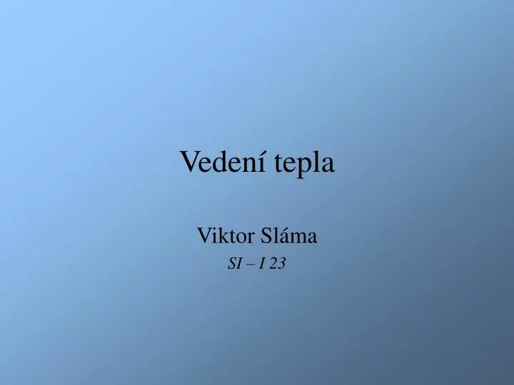 veden tepla