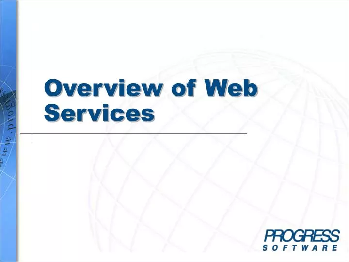 overview of web services