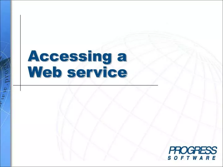 accessing a web service