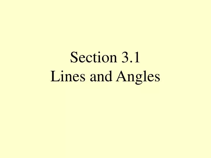 section 3 1 lines and angles