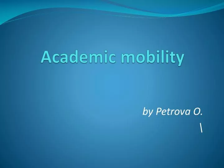 academic mobility