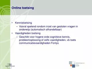 online toetsing