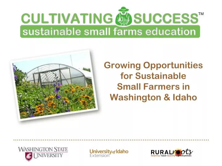 growing opportunities for sustainable small farmers in washington idaho