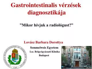 gastrointestinalis v rz sek diagnosztik ja