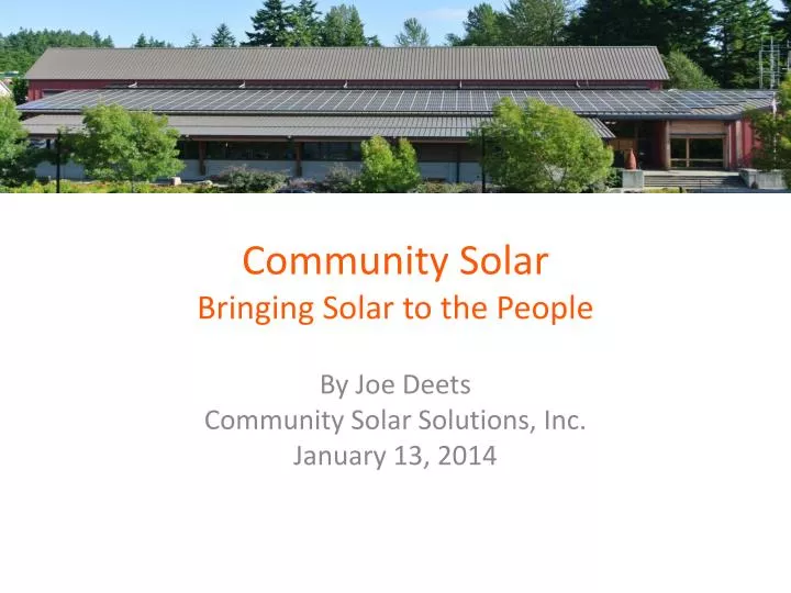 community solar bringing solar to the people