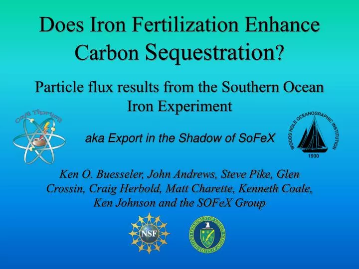 does iron fertilization enhance carbon sequestration