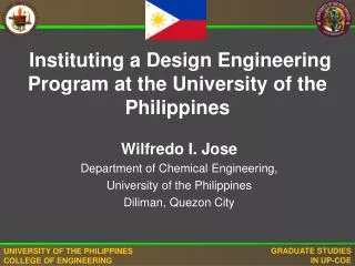 Instituting a Design Engineering Program at the University of the Philippines