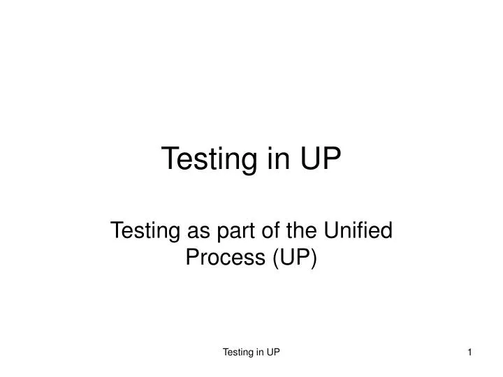 testing in up