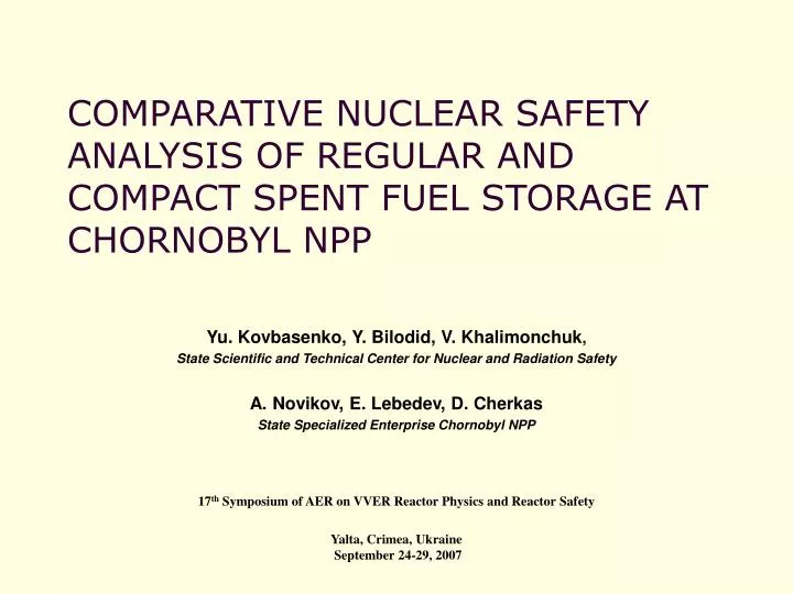 comparative nuclear safety analysis of regular and compact spent fuel storage at chornobyl npp
