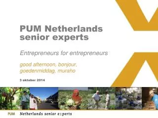 PUM Netherlands senior experts Entrepreneurs for entrepreneurs