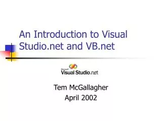 PPT - Introduction To Microsoft Visual Studio PowerPoint Presentation ...