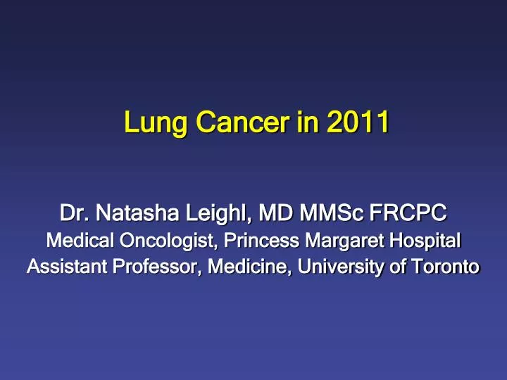 lung cancer in 2011