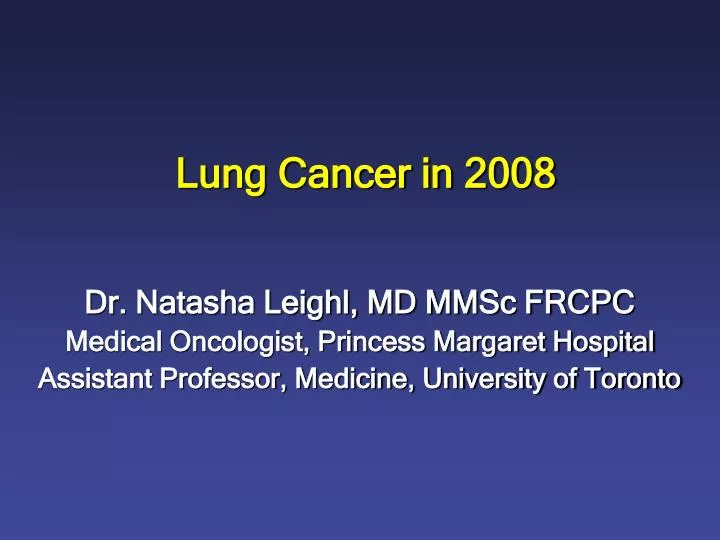 lung cancer in 2008