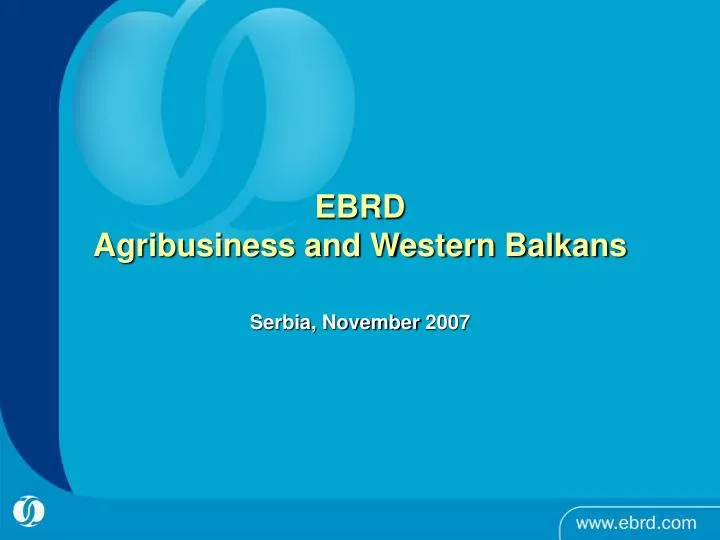 ebrd agribusiness and western balkans