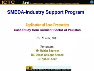Application of Lean Production Case Study from Garment Sector of Pakistan 28 March, 2011