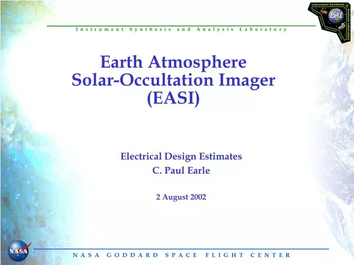 earth atmosphere solar occultation imager easi