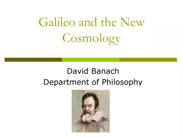 galileo and the new cosmology