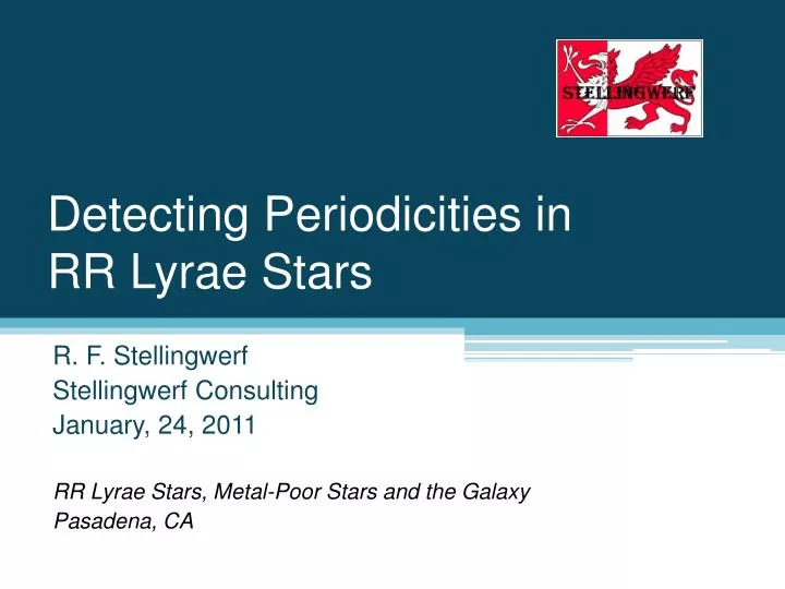 detecting periodicities in rr lyrae stars