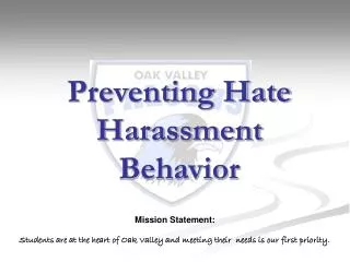 Preventing Hate Harassment Behavior